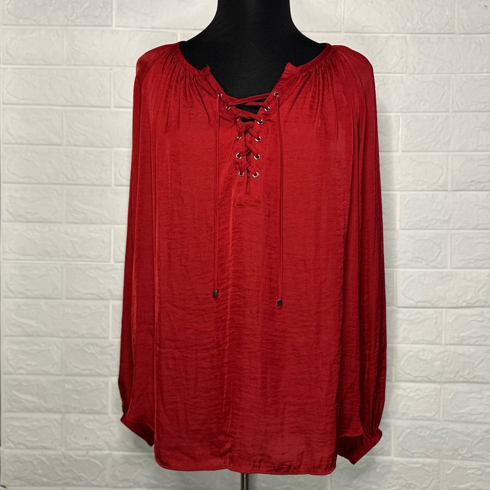 Lace Up Blouse